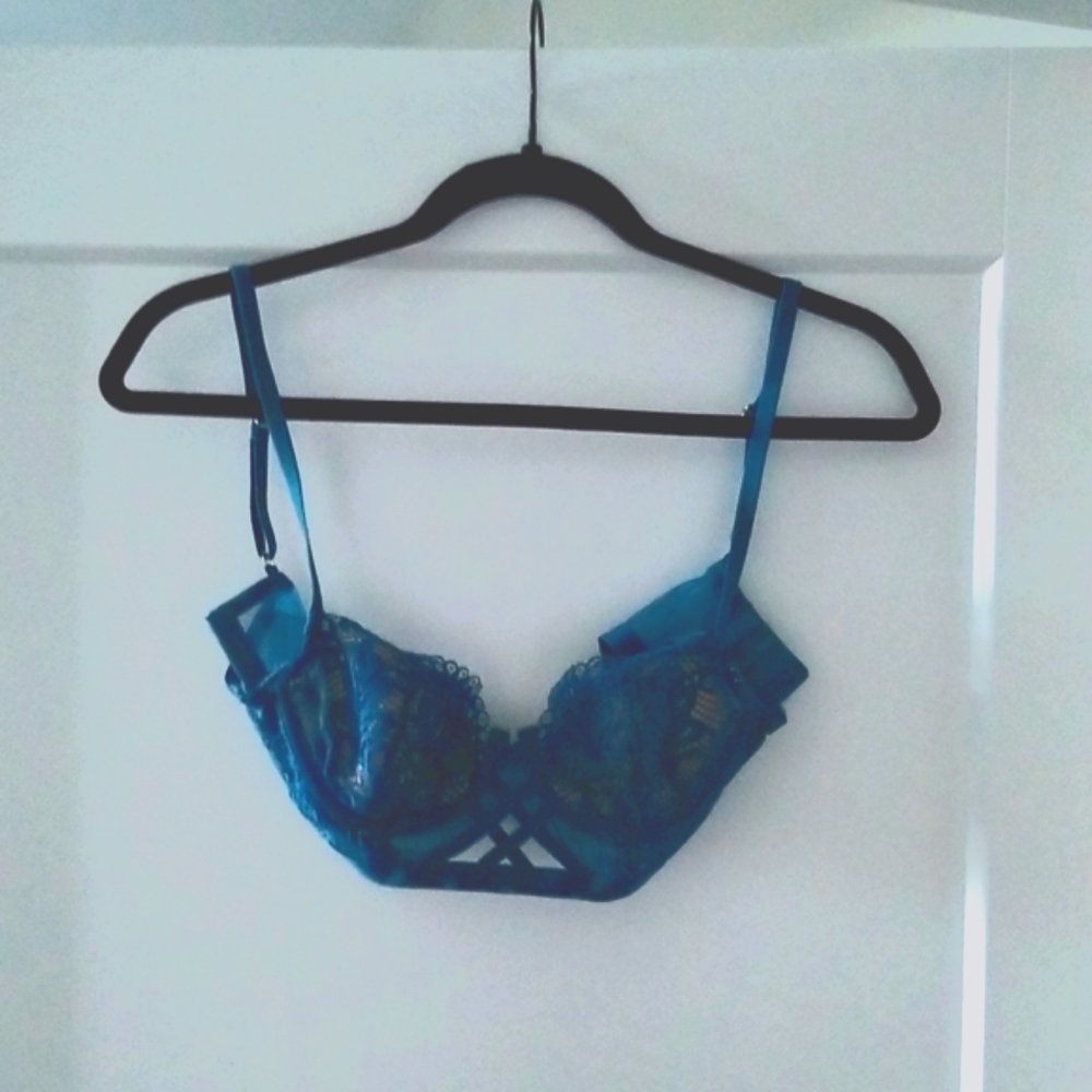 Adore Me Blue Lace Bra Size 32B